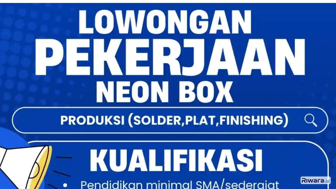 Lowongan pekerjaan neon box sebagai produksi